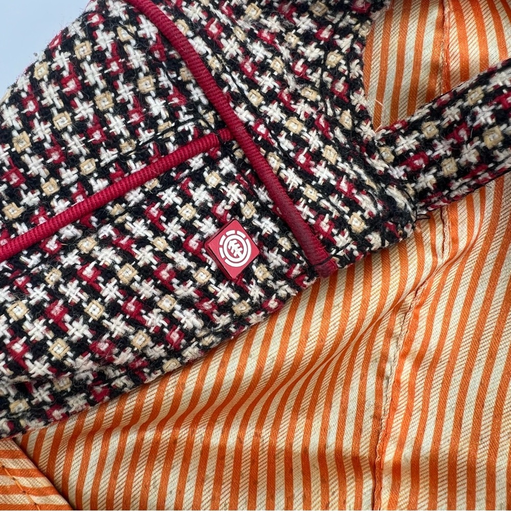 Element Crowns Houndstooth Flat Cap Wool Blend Br… - image 11